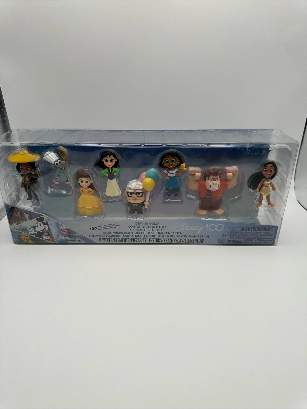 Disney 8-Pack Figurine Set - Blue Yellow Green Brown Cream